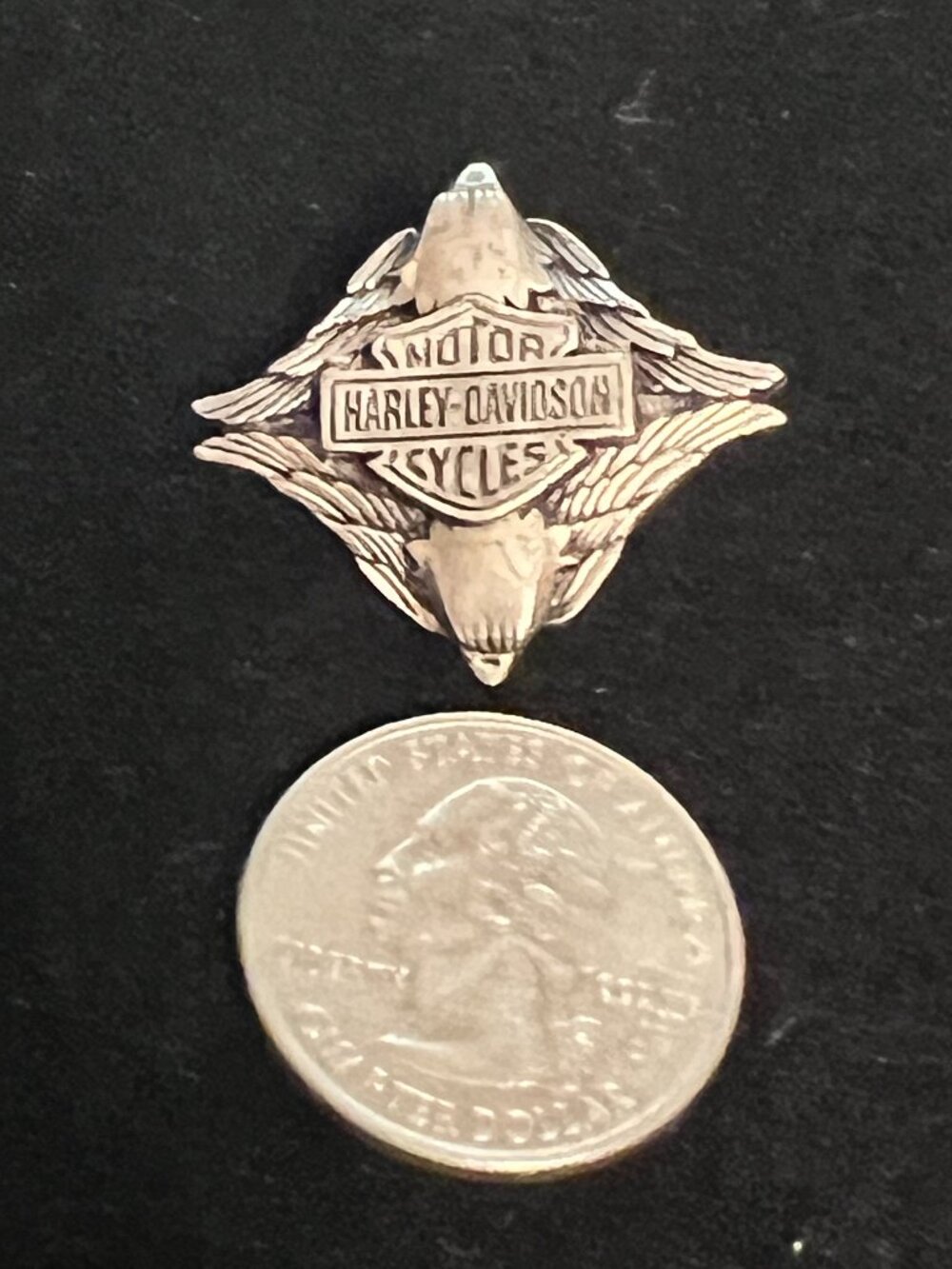 Vintage 2001 Harley-Davidson Eagle Logo Pewter Lapel Pin (245)